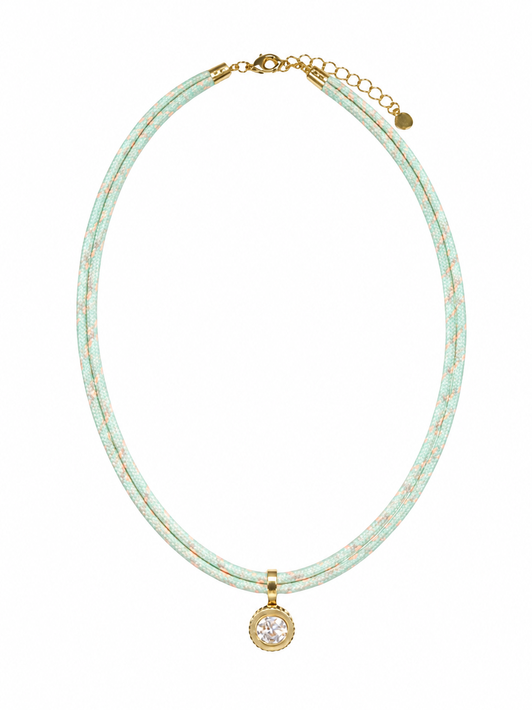 CHLOE DOUBLE CORD NECKLACE - MINT