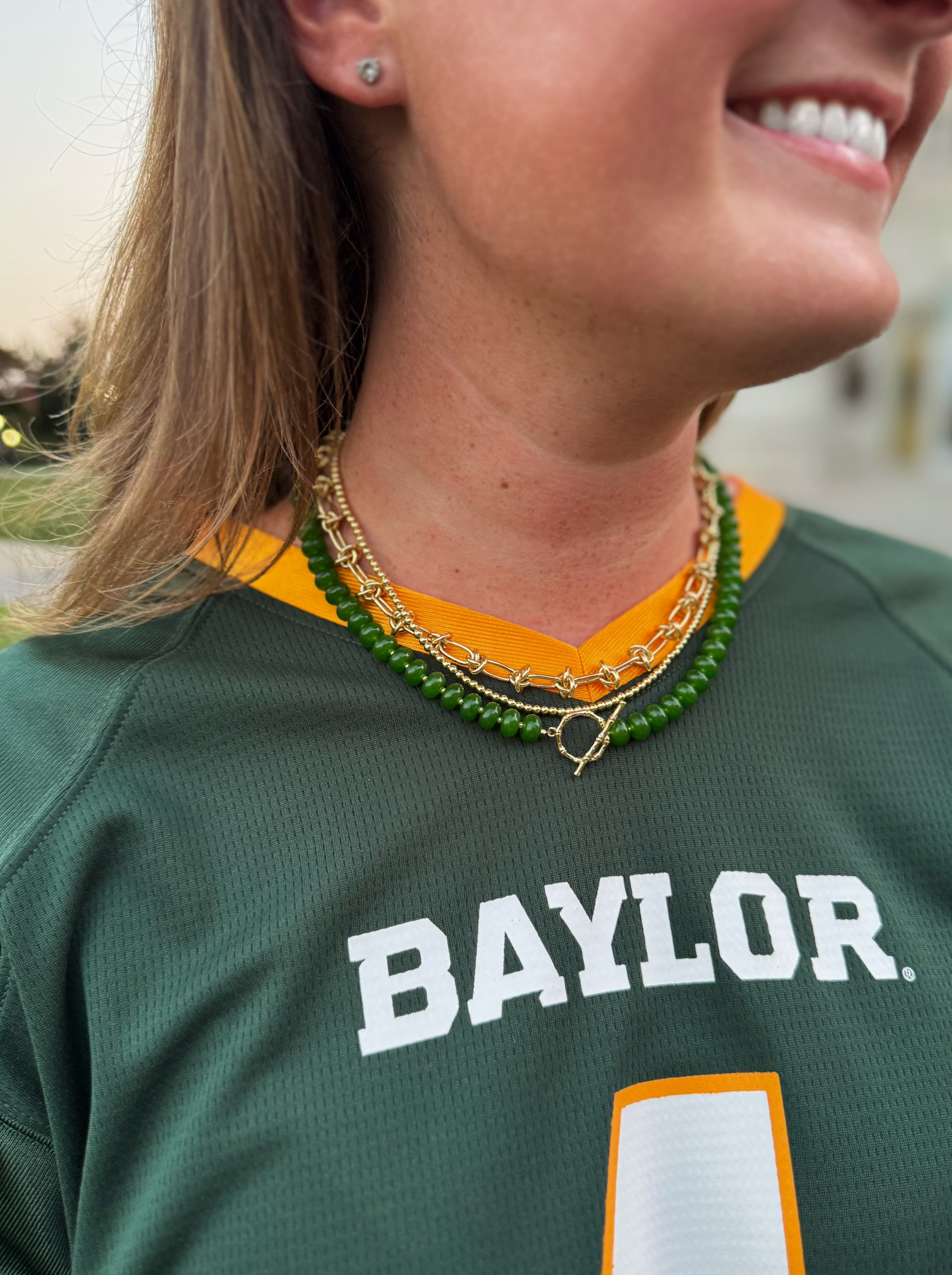 Tailgate Toggle Necklace Green