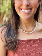 Tailgate Toggle Necklace White