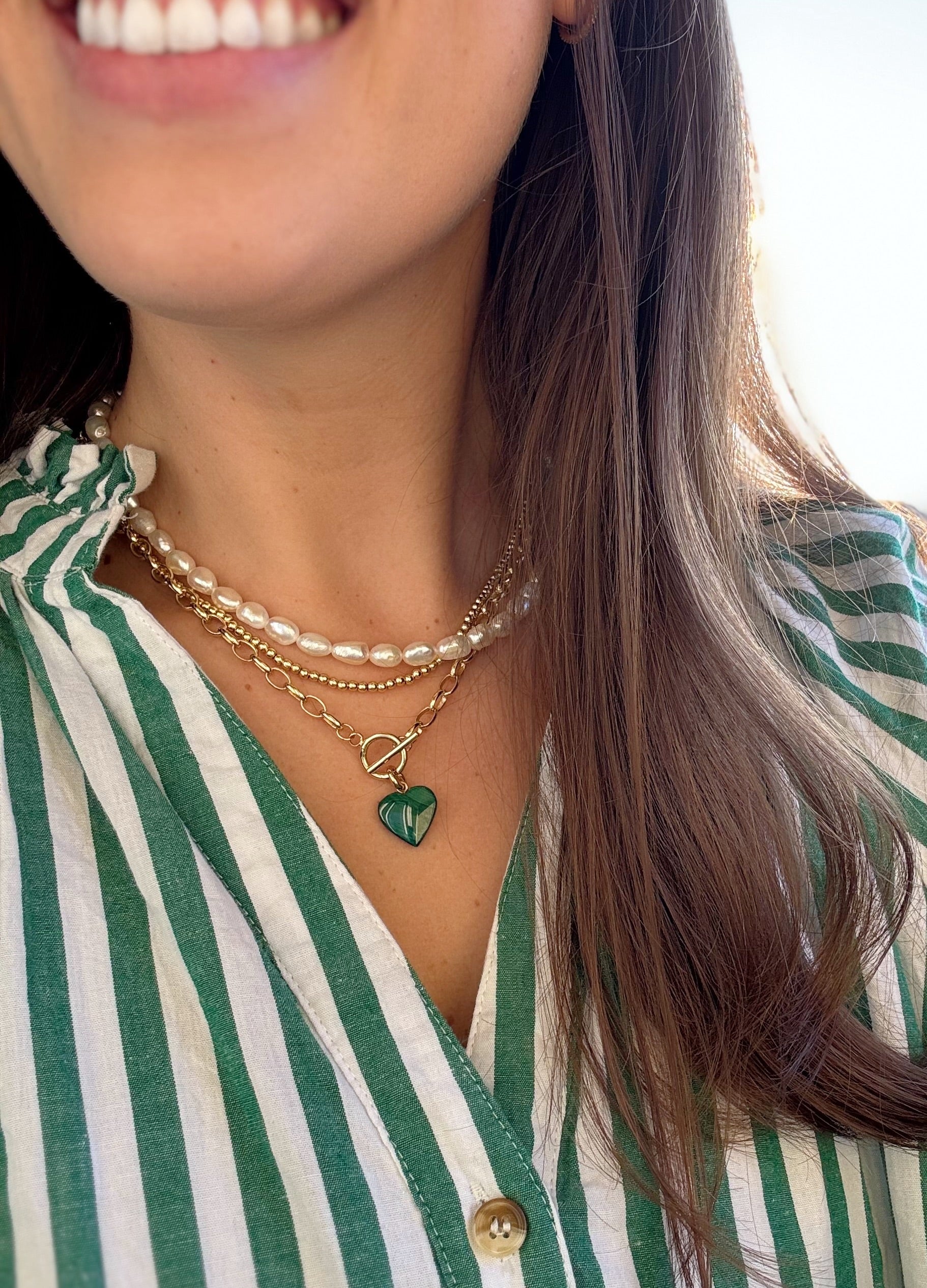 Halftime Heart Necklace Green
