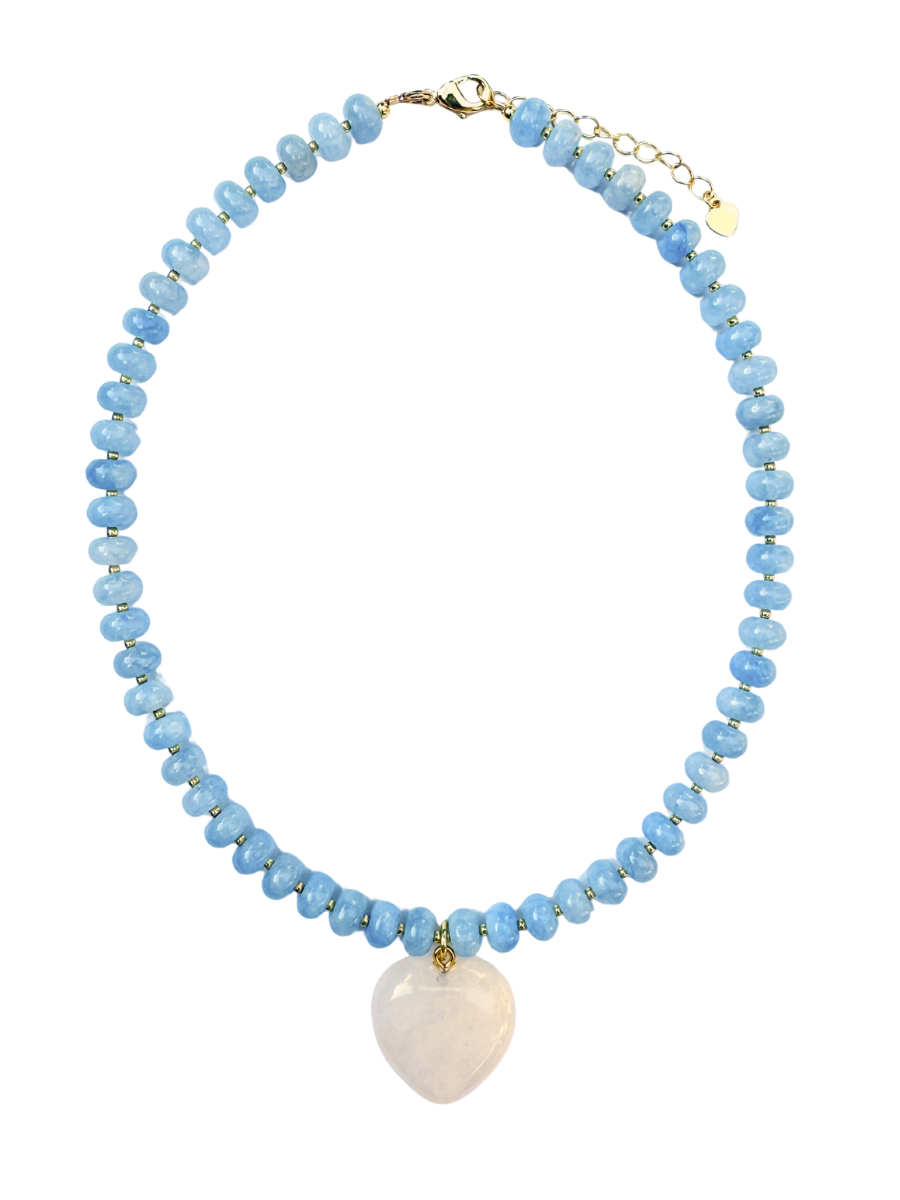 VIRGINIA HEART NECKLACE - BLUE