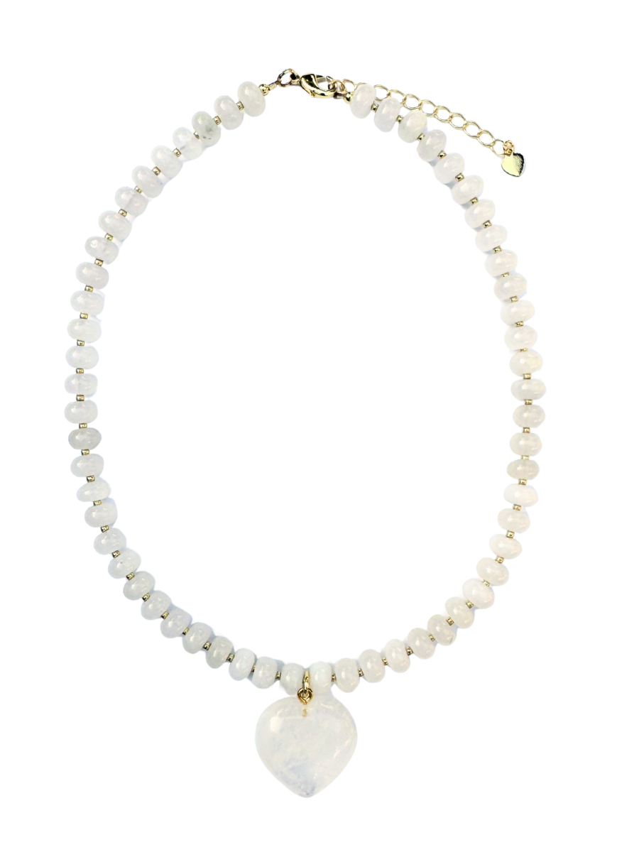 VIRGINIA HEART NECKLACE - WHITE