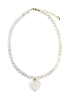 VIRGINIA HEART NECKLACE - WHITE