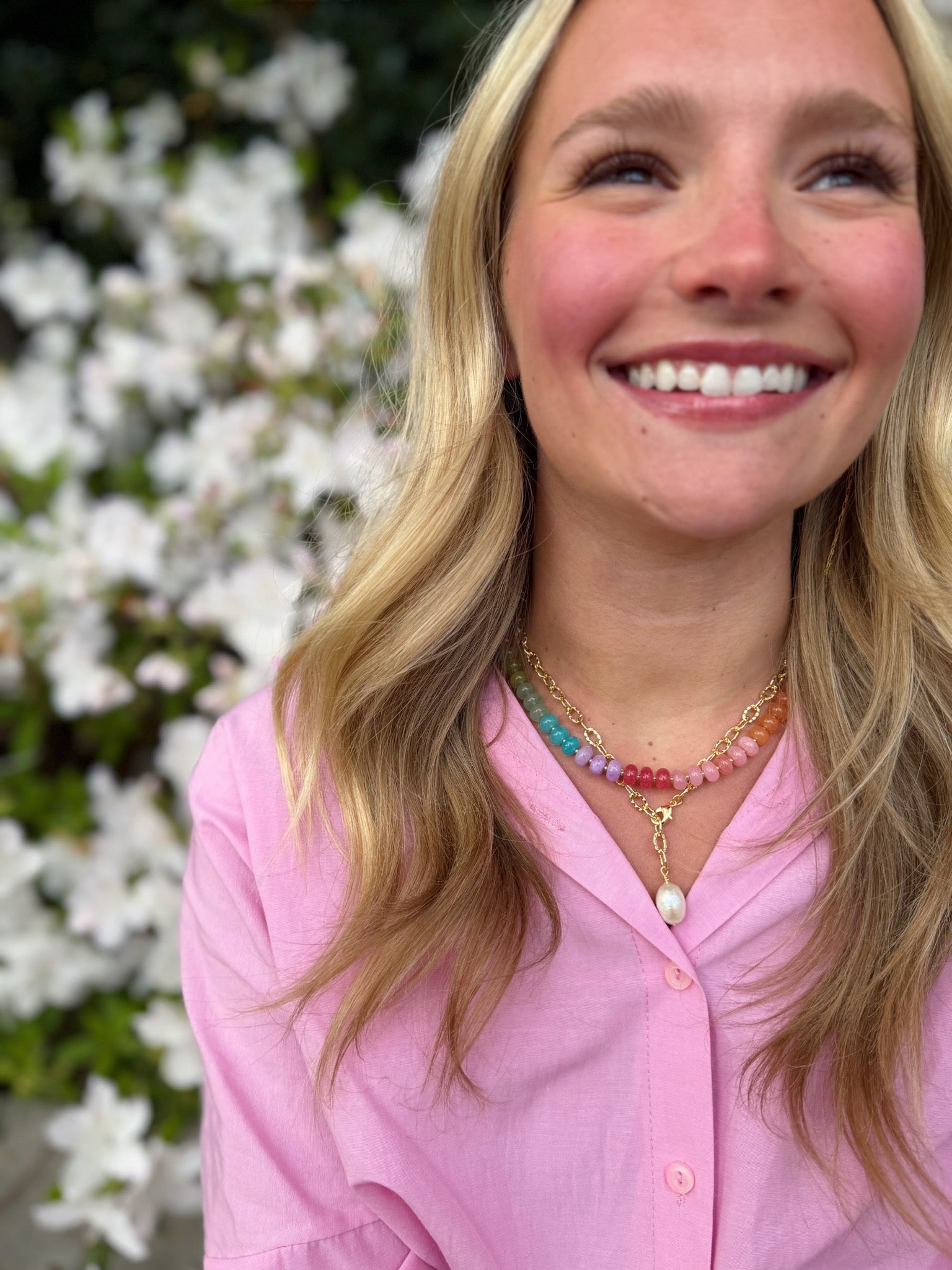 POSY PEARL CHAIN NECKLACE