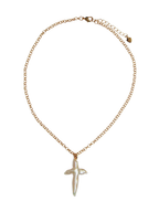 PALMER PEARL CROSS NECKLACE