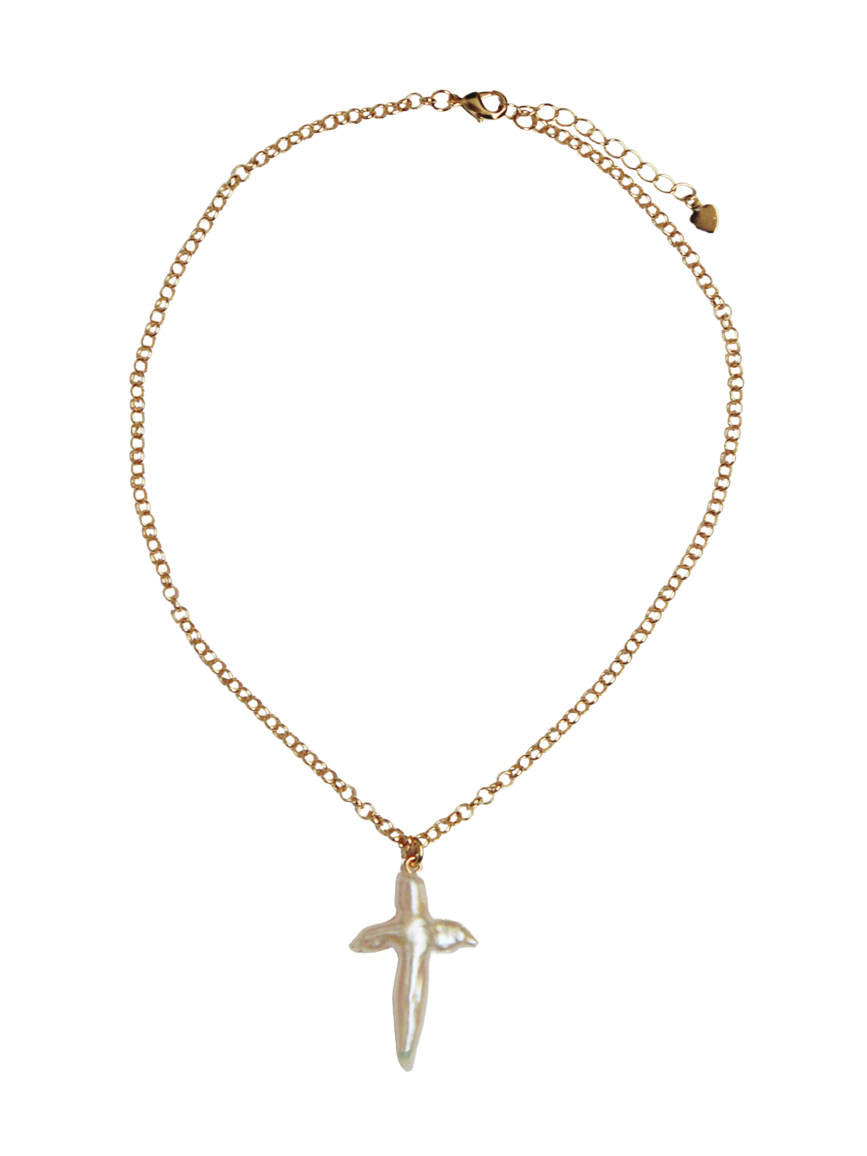 PALMER PEARL CROSS NECKLACE