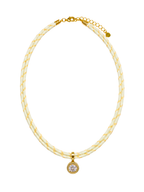 CHLOE DOUBLE CORD NECKLACE - YELLOW