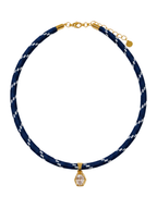 BLAIR CORD NECKLACE - NAVY