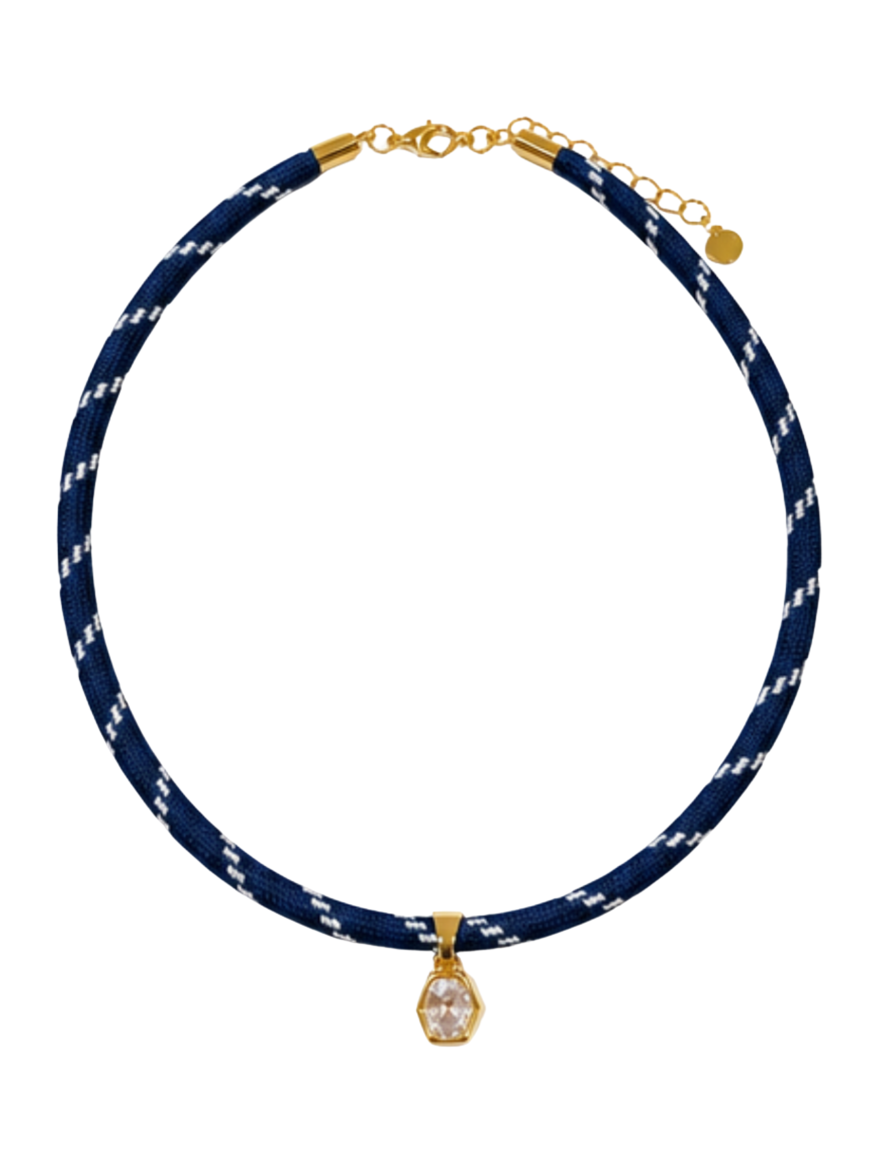 BLAIR CORD NECKLACE - NAVY