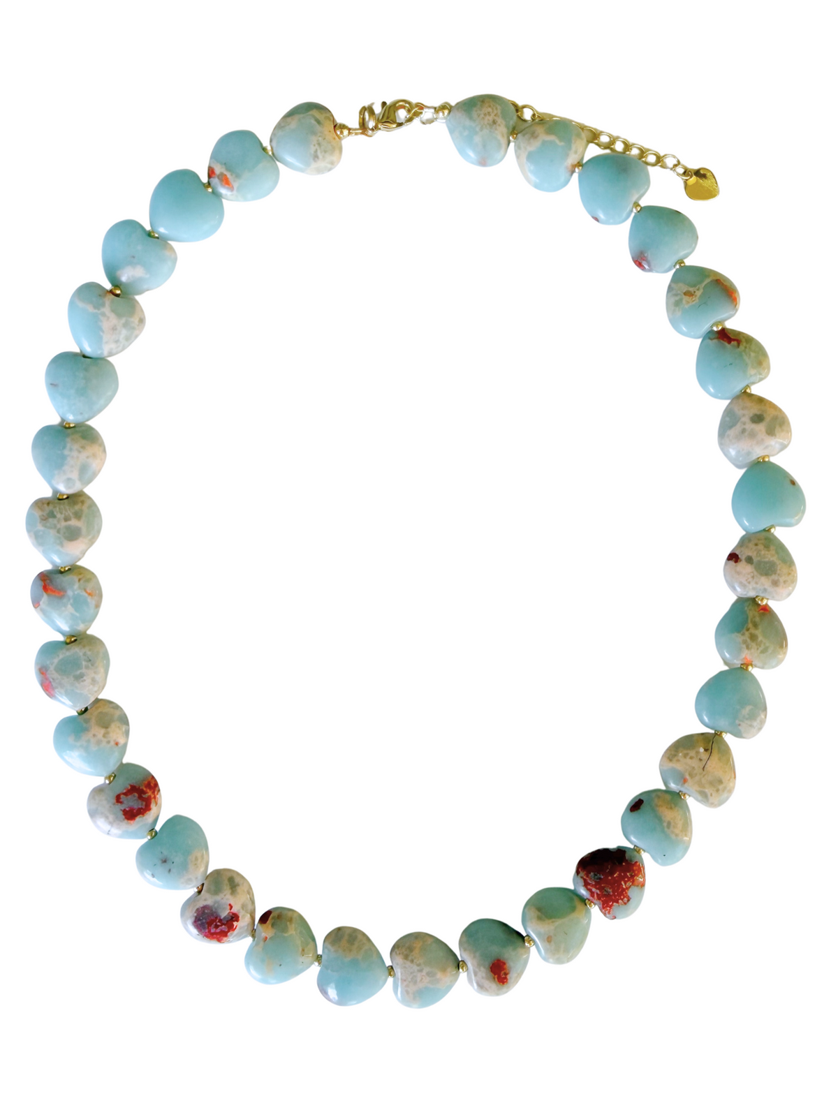 FRANCES HEART NECKLACE - AQUA