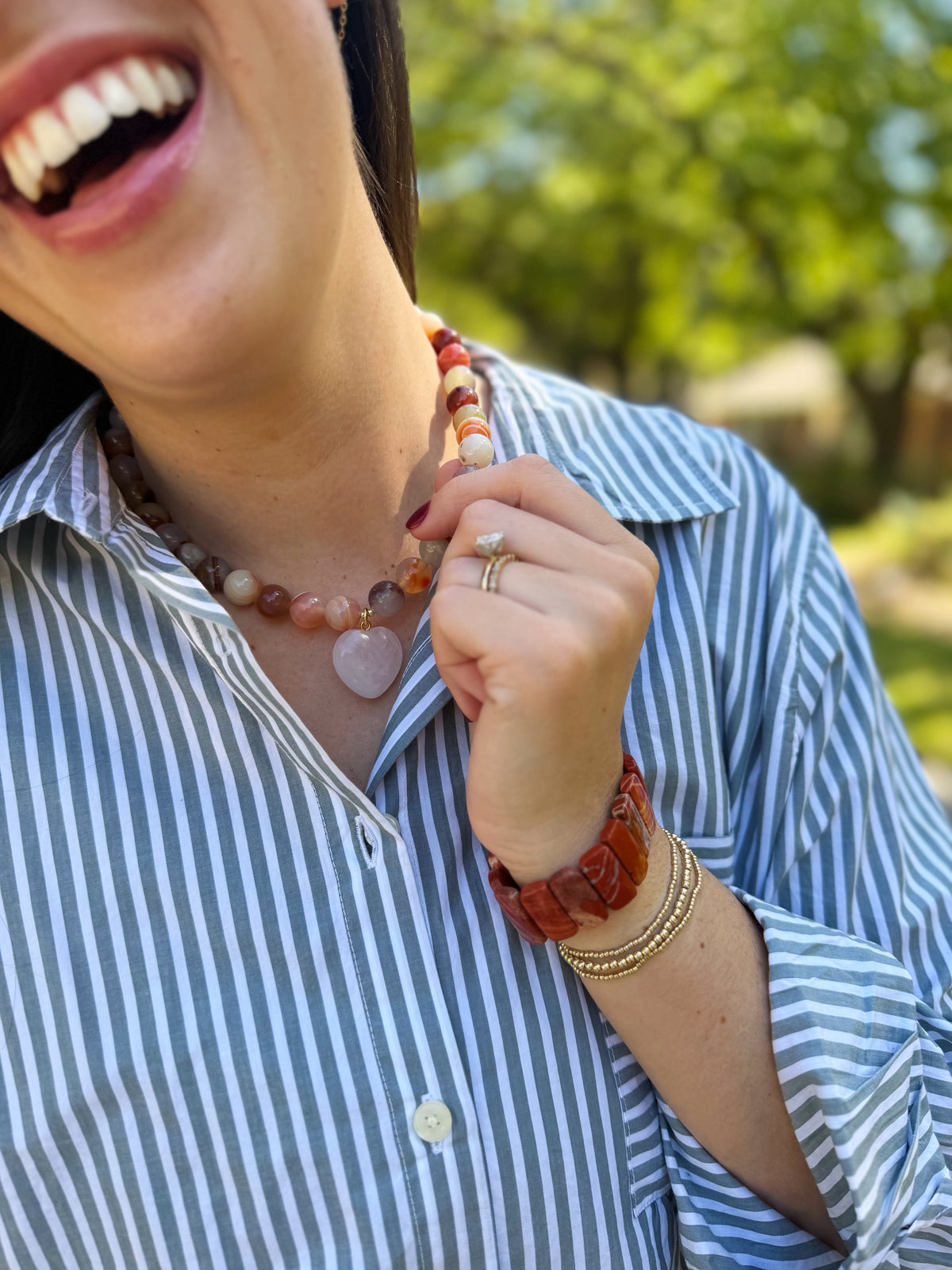 LAUREL BRACELET - CAPPUCCINO JASPER