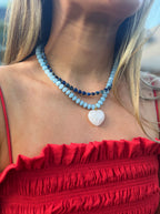 VIRGINIA HEART NECKLACE - BLUE