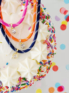 BLAIR CORD NECKLACE - NAVY