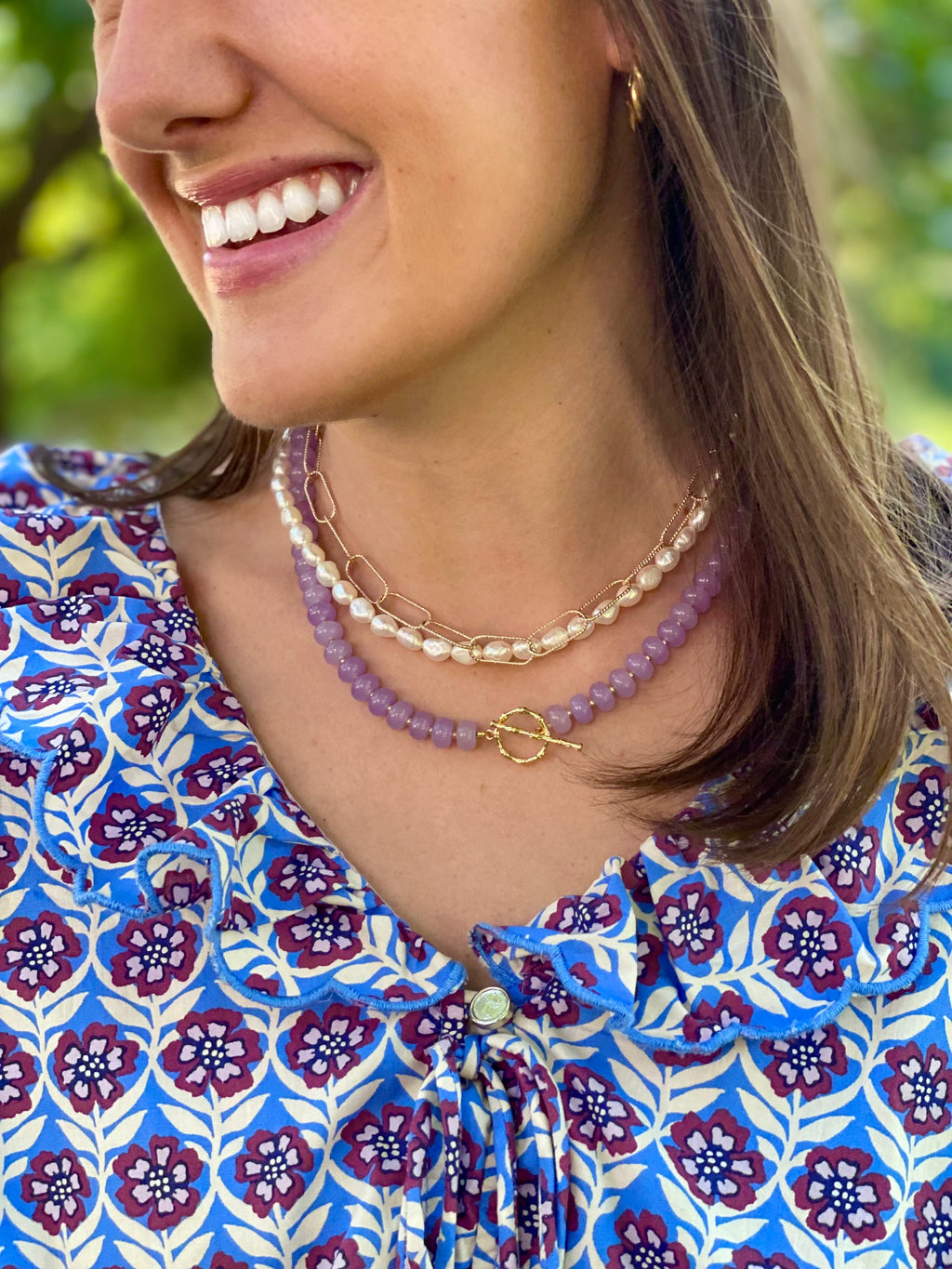 Tailgate Toggle Necklace Purple