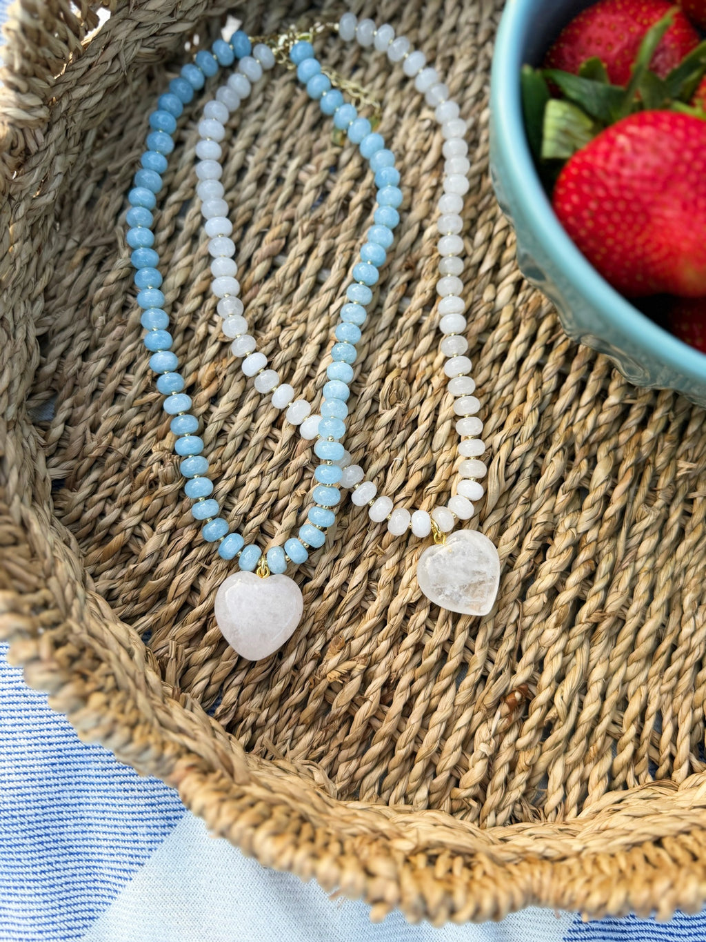 VIRGINIA HEART NECKLACE - BLUE