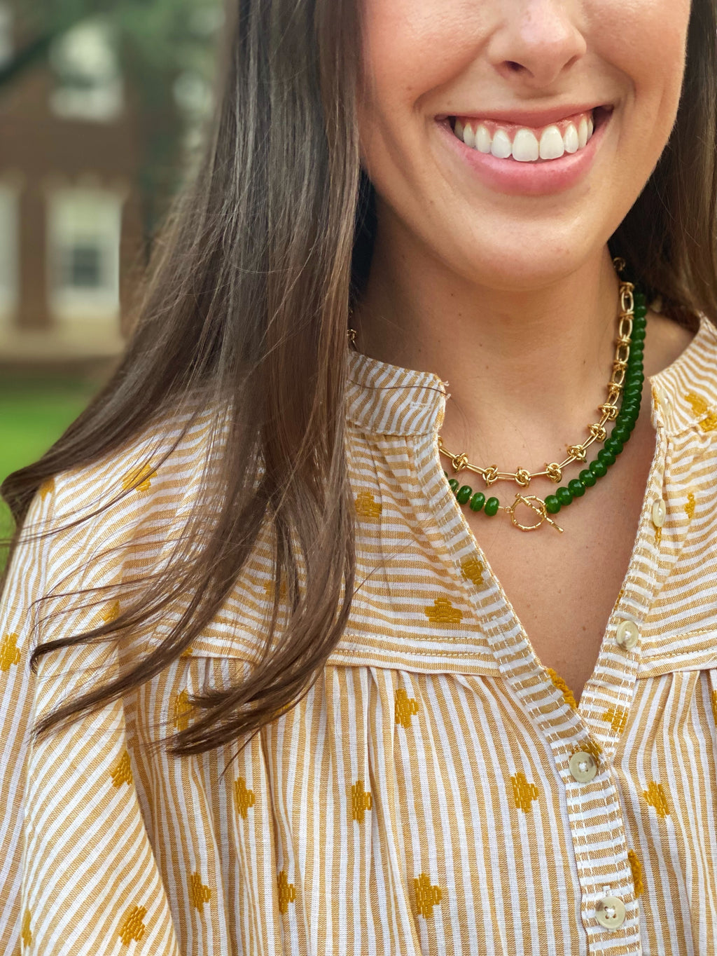 Tailgate Toggle Necklace Green