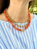 Tailgate Toggle Necklace Orange