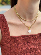 Halftime Heart Necklace White