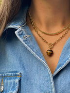 Espresso Heart Necklace