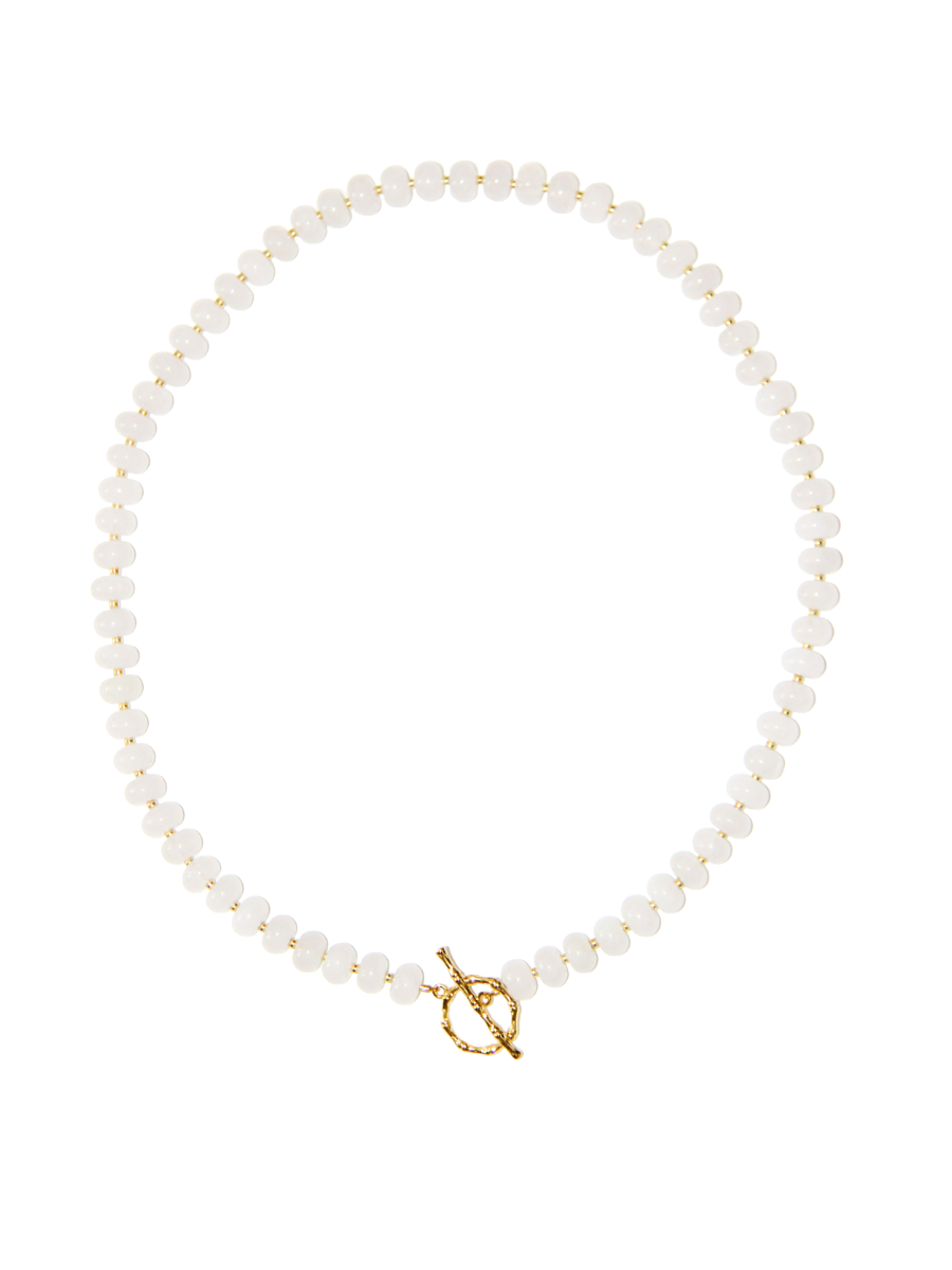 Tailgate Toggle Necklace White