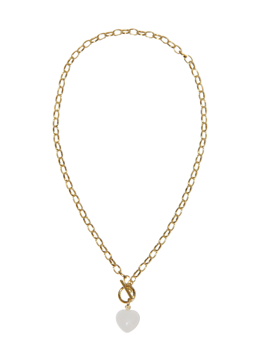 Halftime Heart Necklace White