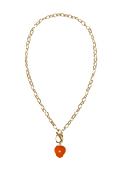 Halftime Heart Necklace Orange